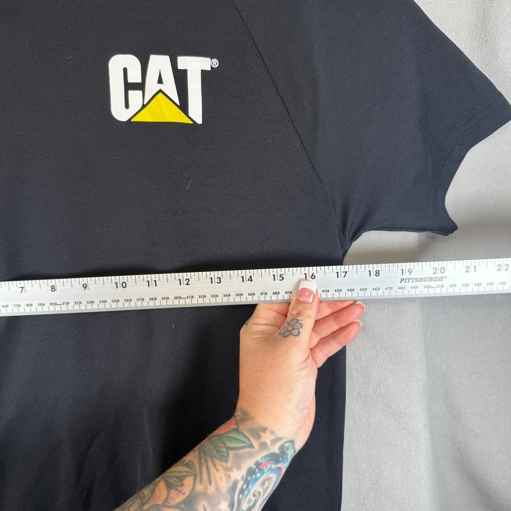 CAT Caterpillar Shirt Mens Small Black Sport-Tek Performance Workwear T-Shirt L - Picture 6 of 8